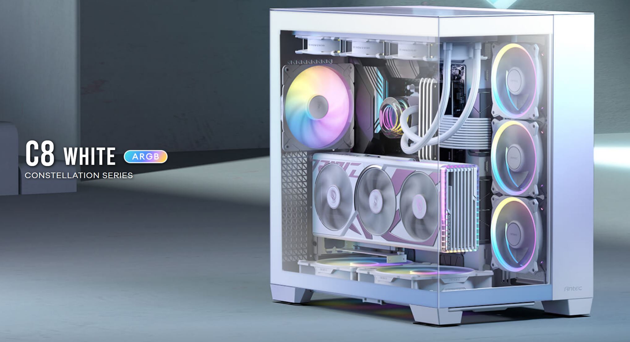 ANTEC C8 ARGB WHITE CASE FAN - OPTIMIZED AIRFLOW & LIGHTING