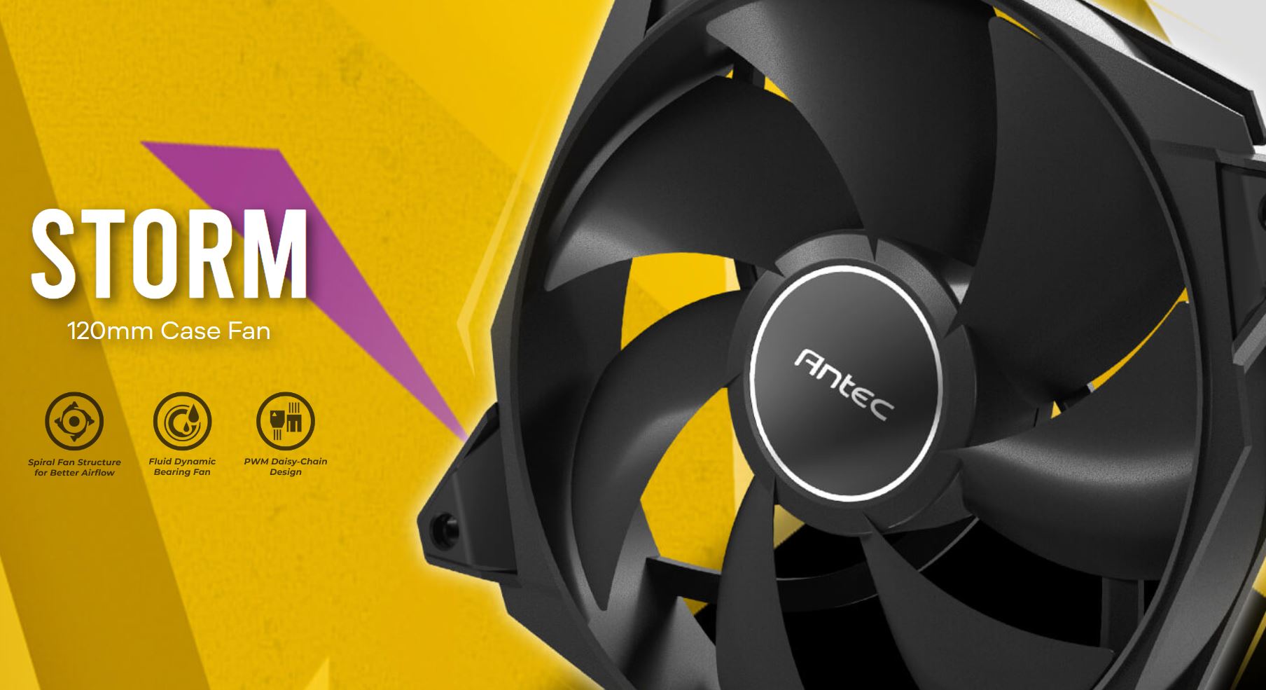 ANTEC STORM 120 PWM FANS 3-PACK FOR PC COOLING