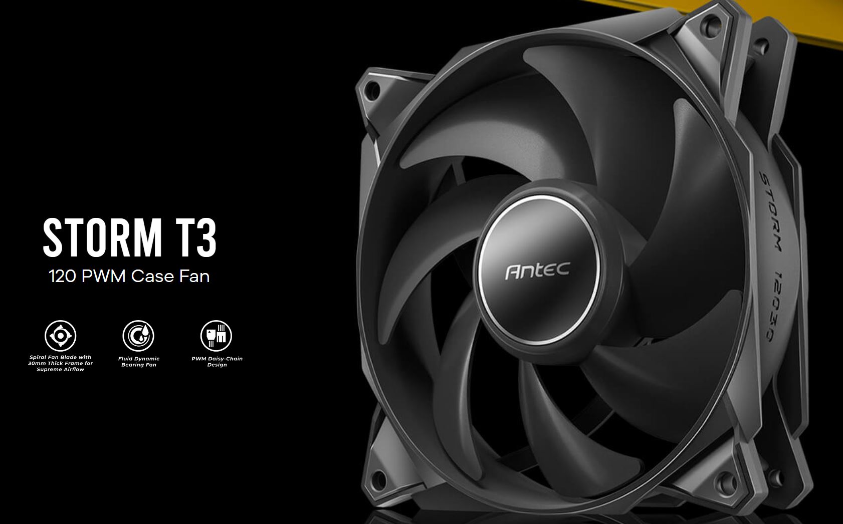 ANTEC STORM T3 120MM CASE FANS (3 PACK) - QUIET COOLING