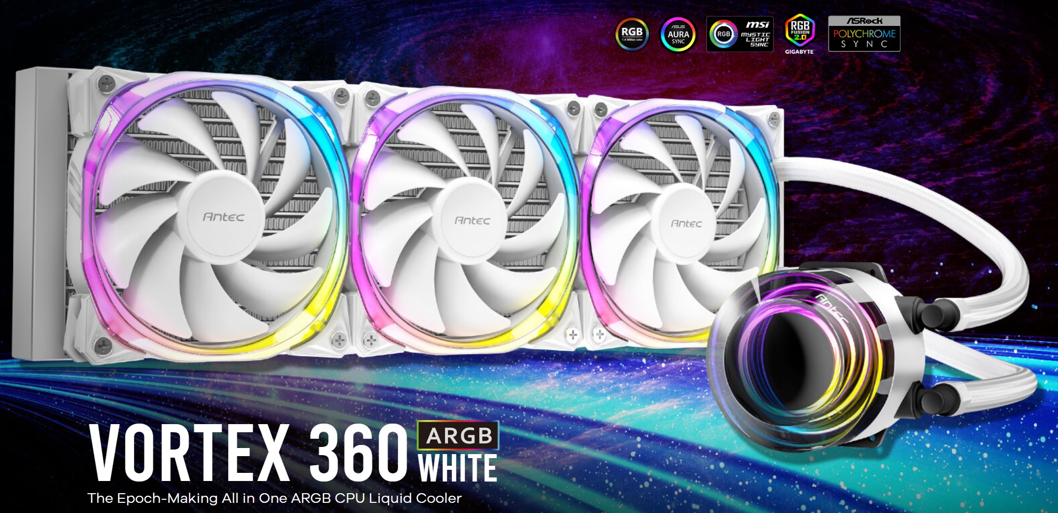 ANTEC VORTEX 360A RGB AIO LIQUID COOLER FOR PC ENTHUSIASTS