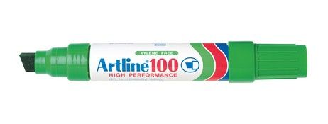 ARTLINE 100 JUMBO PERMANENT MARKER - BOLD GREEN CHISEL NIB