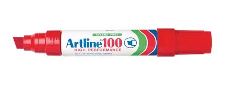 ARTLINE 100 JUMBO PERMANENT MARKER RED CHISEL NIB