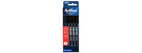 ARTLINE 200 BLACK FIBRE TIP PEN - 0.4MM FINE LINE, BLUR PROOF