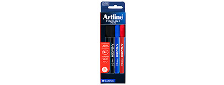 ARTLINE 200 FIBRE TIP PENS - ASSORTED COLOURS, 0.4MM FINE LINE