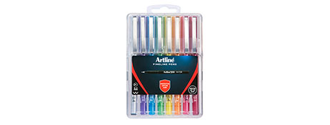 ARTLINE 200 FELT TIP PENS - ASSORTED COLOURS, 0.4MM FINE LINE