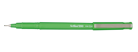 ARTLINE 200 GREEN FIBRE TIP PEN - FAST DRYING & BLUR PROOF