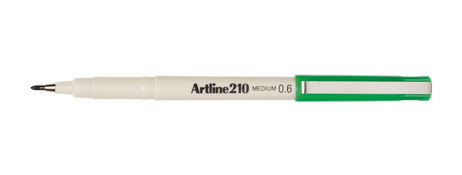 ARTLINE 210 GREEN MARKER PEN - BOLD 2MM FIBRE NIB