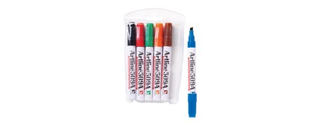ARTLINE 500A CHISEL TIP DRY ERASE MARKERS - ASSORTED COLOURS