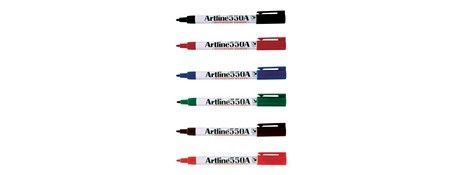 ARTLINE 550A DRY ERASE MARKERS - ASSORTED COLOURS, BULLET TIP