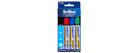 ARTLINE 577 BULLET TIP MARKERS, ASSORTED COLOURS, LOW ODOUR
