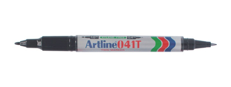 ARTLINE DUAL NIB PERMANENT MARKER - BLACK, FINE & SUPER FINE
