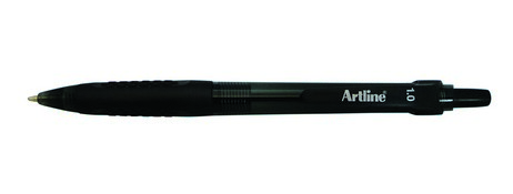 ARTLINE IKONIC 8410 BLACK RETRACTABLE BALLPOINT PEN - 1.0MM