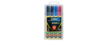 UNSPECIFIED MANUFACTURER ASSORTED PERMANENT MARKERS WITH ALUMINIUM BARREL - 1.5MM