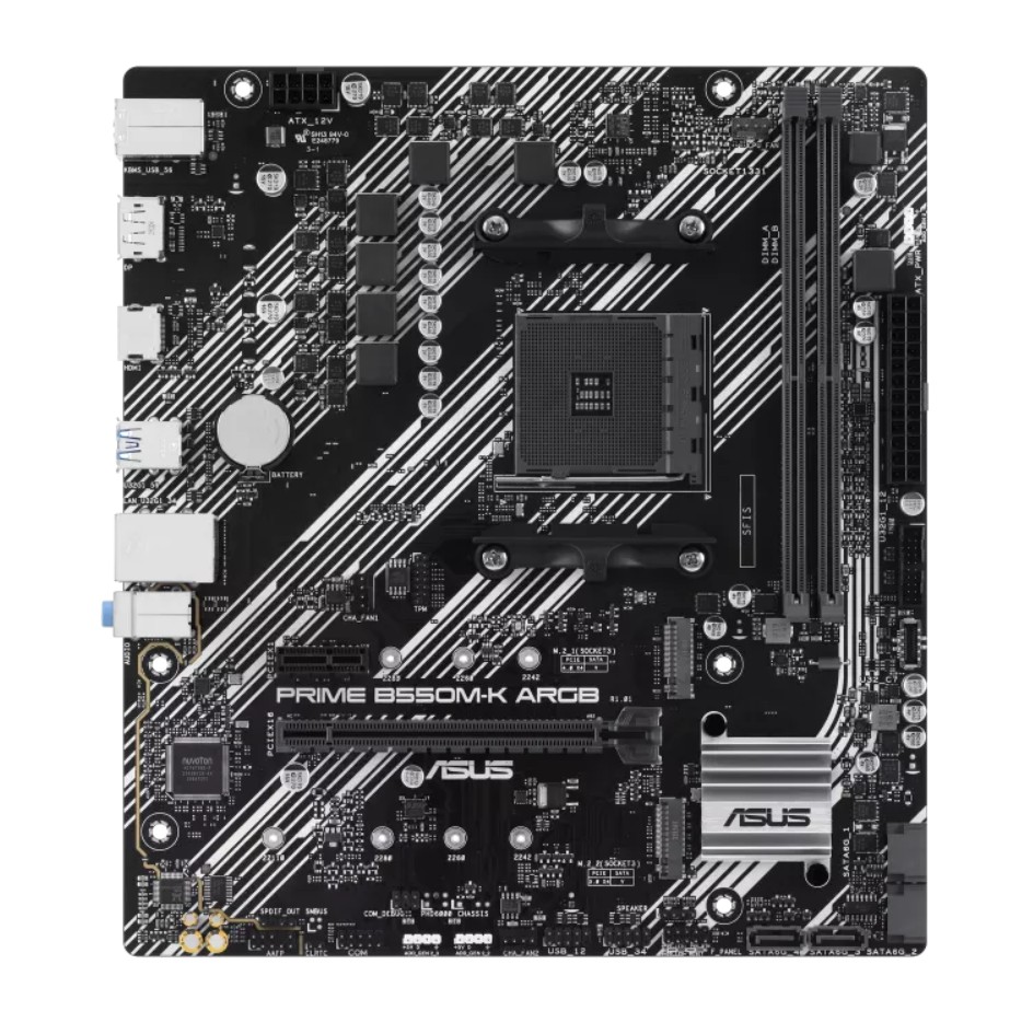ASUS PRIME B550M-K ARGB MOTHERBOARD FOR RELIABLE BUILDS