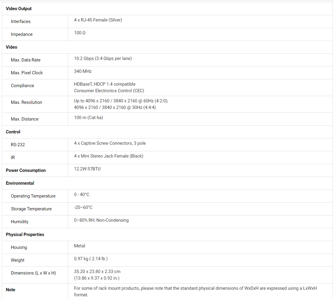 ATEN VM8514-AT 14X14 MODULAR MATRIX SWITCH FOR SEAMLESS AV
