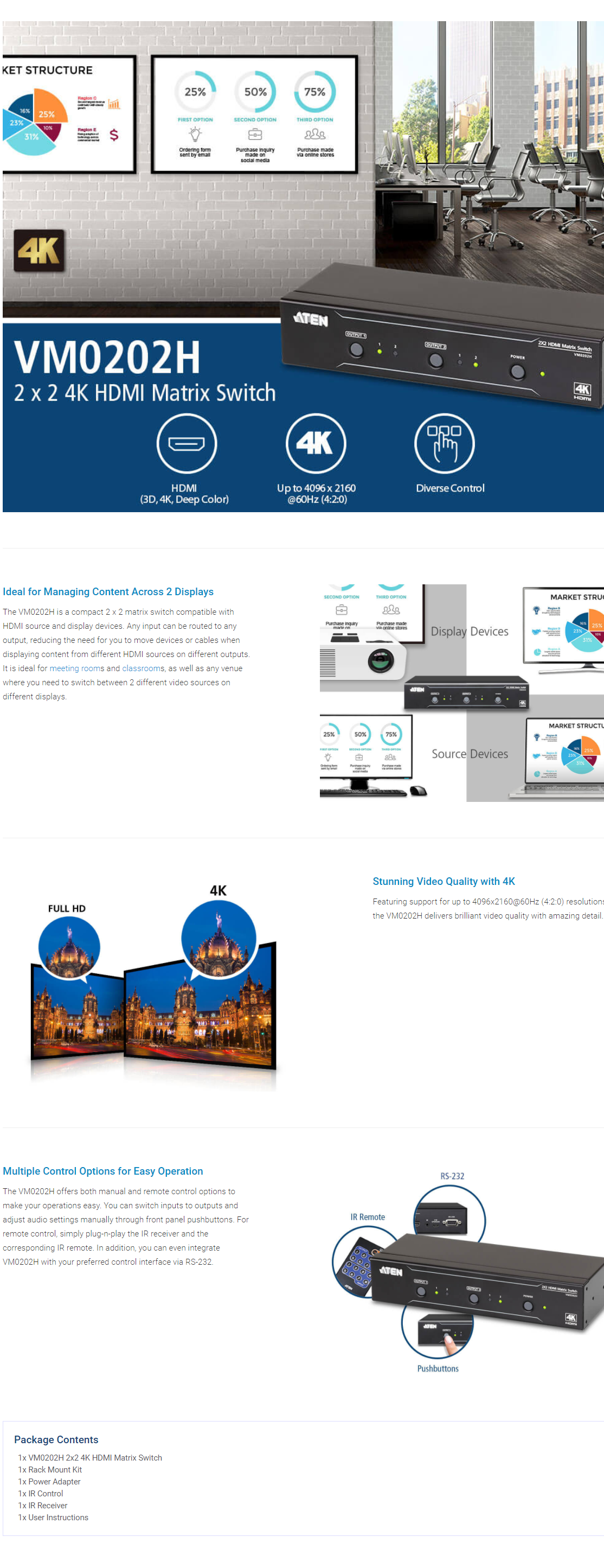 ATEN 2-PORT USB DVI KVM SWITCH WITH AUDIO SUPPORT