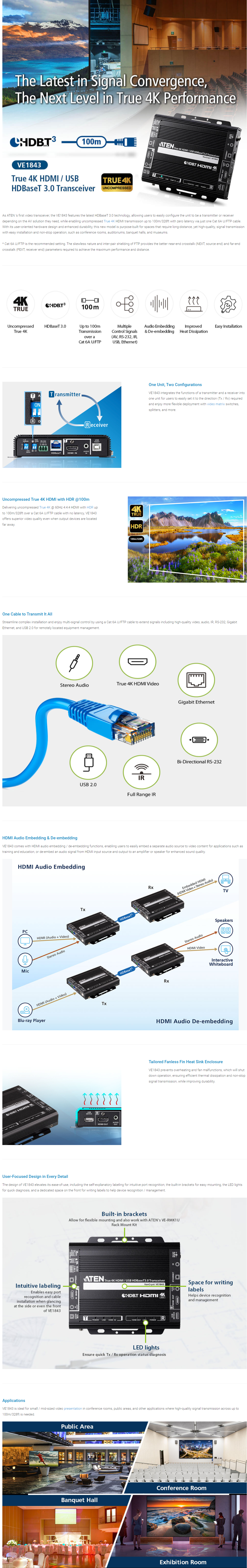 ATEN 4-PORT USB 2.0 PERIPHERAL SHARING SWITCH | VE1843-AT-U