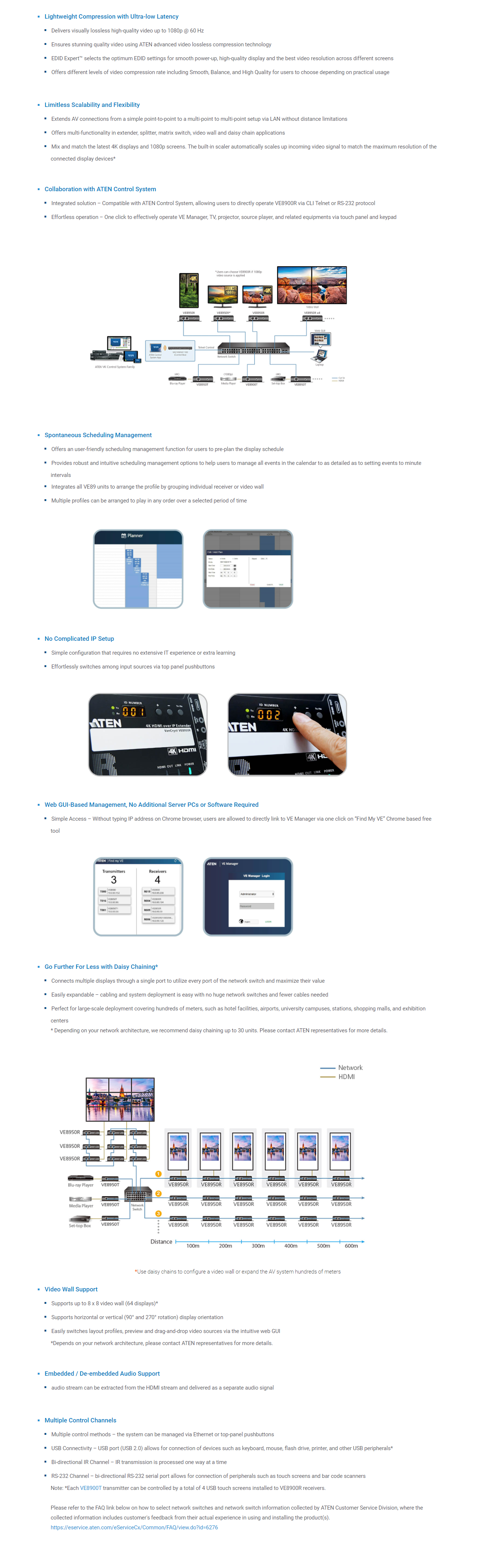 ATEN 8-PORT TRUE 4K HDMI SPLITTER WITH EDID COPY