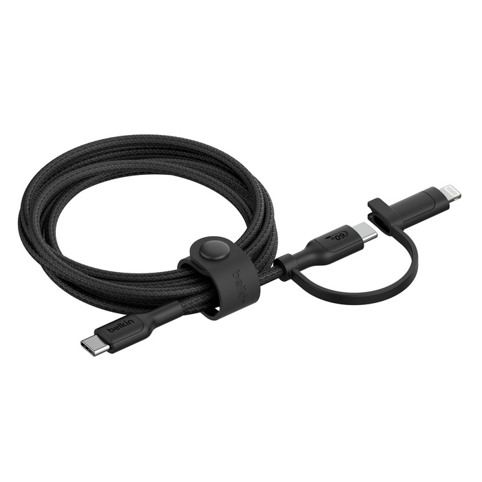 BELKIN 1.5M BLACK USB-C TO LIGHTNING CABLE FOR FAST CHARGING