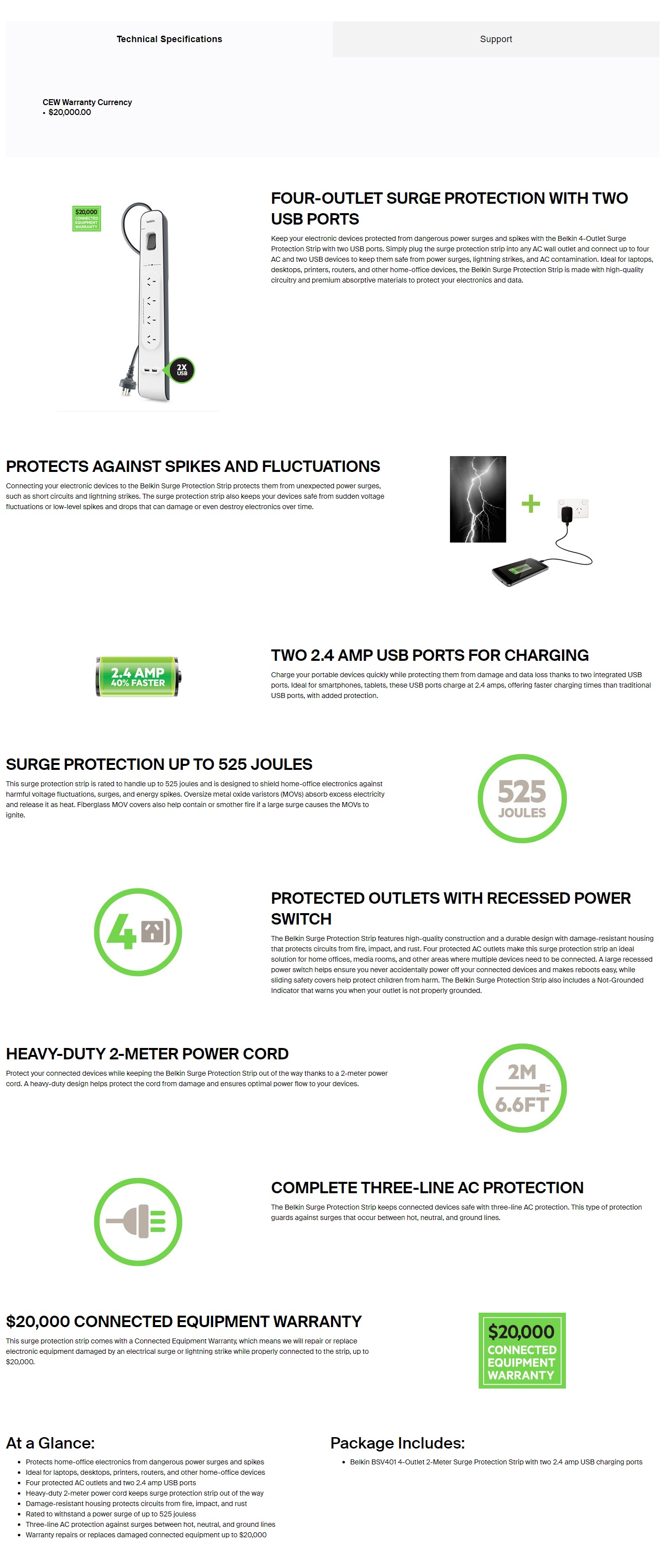 BELKIN 2M USB-C TO USB-C CABLE FOR FAST CHARGING
