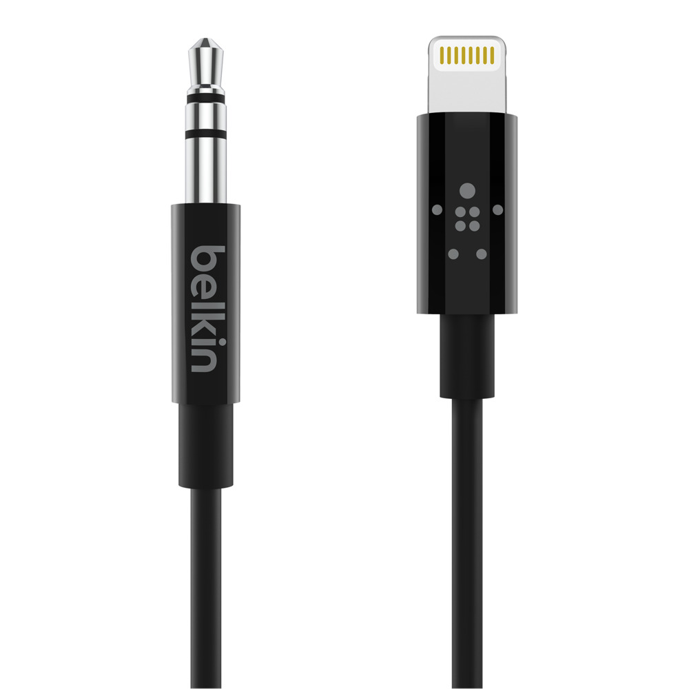 BELKIN LIGHTNING TO AUDIO CABLE FOR APPLE DEVICES - BLACK