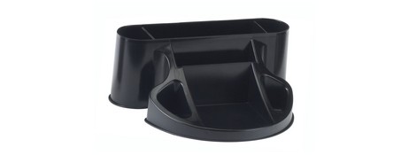 UNSPECIFIED MANUFACTURER 7 COMPARTMENT BLACK DESK ORGANIZER FOR CDS & NOTES