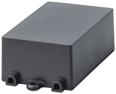 BLACK ABS BULKHEAD ENCLOSURE 72X44X27MM FOR PROJECTS