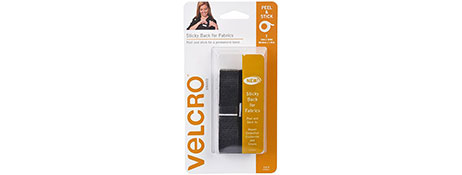 VELCRO® BRAND BLACK FABRIC HOOK & LOOP TAPE - NO-SEW PERMANENT FASTENING