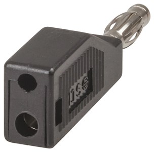 GENERIC/UNSPECIFIED MANUFACTURER (IMPLIED QUALITY) BLACK PIGGY BACK BANANA PLUG FOR SECURE AUDIO CONNECTIONS