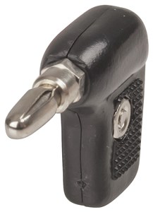 GENERIC/UNSPECIFIED MANUFACTURER BLACK RIGHT ANGLE BANANA PLUG FOR SECURE AUDIO CONNECTIONS