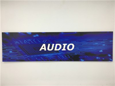 UNSPECIFIED MANUFACTURER BLUE AUDIO RESELLER CATEGORY SIGN FOR CLEAR SIGNAGE
