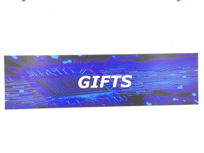 UNBRANDED RETAIL SUPPLIES BLUE 'GIFTS' RESELLER CATEGORY SIGN FOR RETAIL DISPLAY