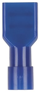 UNSPECIFIED MANUFACTURER BLUE INSULATED FEMALE SPADE CONNECTORS (8 PACK) - 1.5-2.5MM