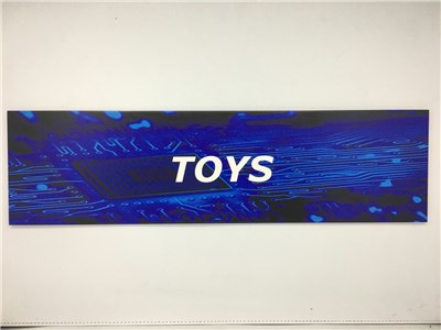 GENERIC RETAIL SUPPLIES BLUE 'TOYS' RESELLER CATEGORY SIGN FOR RETAIL DISPLAYS