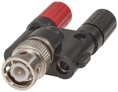 GENERIC/COMPONENT BRAND BNC MALE TO DOUBLE BANANA PLUG ADAPTER FOR TESTING GEAR