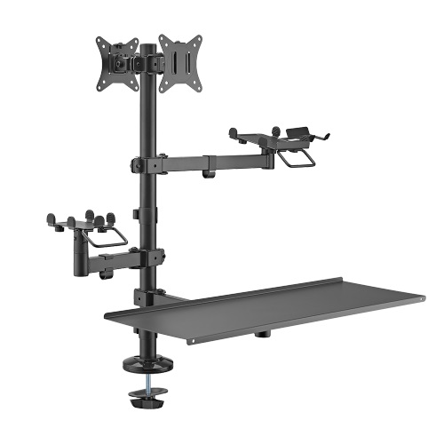 BRATECK DUAL MONITOR DESK MOUNT FOR 17-32" SCREENS