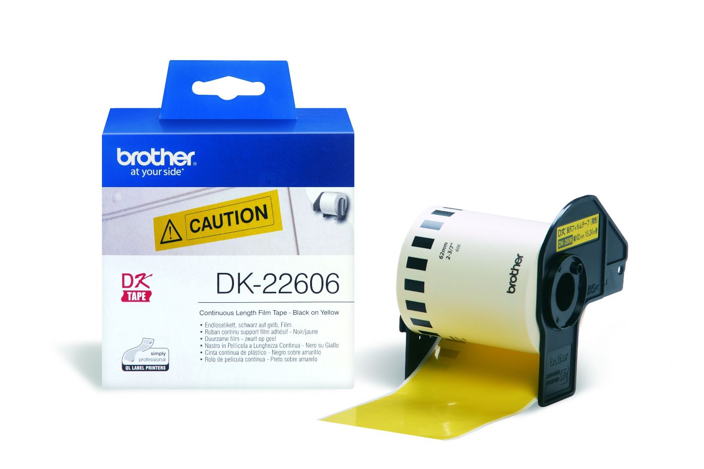 BROTHER DK-22606 CONTINUOUS WHITE LABEL ROLL 2.5" X 50'