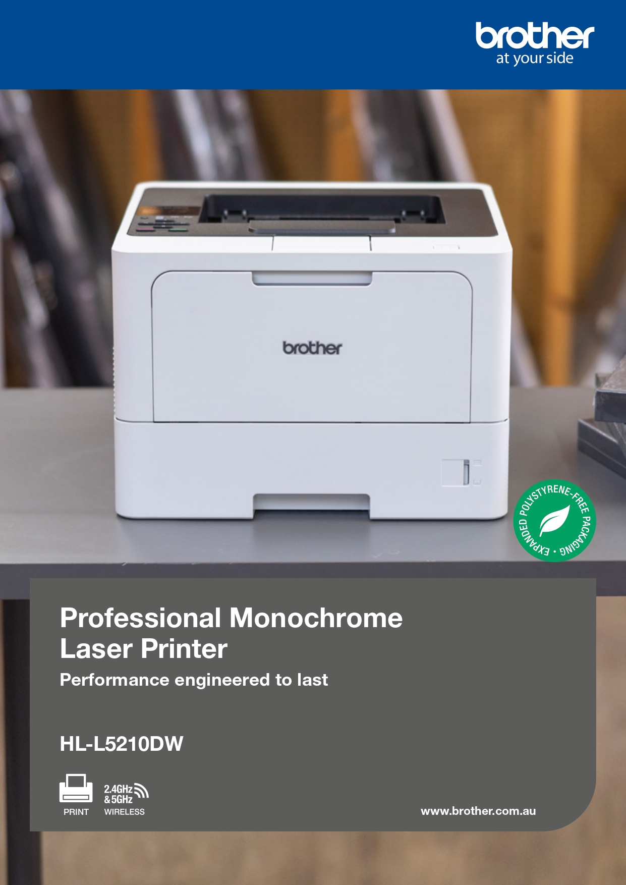 BROTHER HL-L5210DW MONOCHROME LASER PRINTER FOR HOME OFFICE