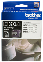 BROTHER LC-137XL HIGH YIELD BLACK INK CARTRIDGE FOR RELIABLE PRINTING