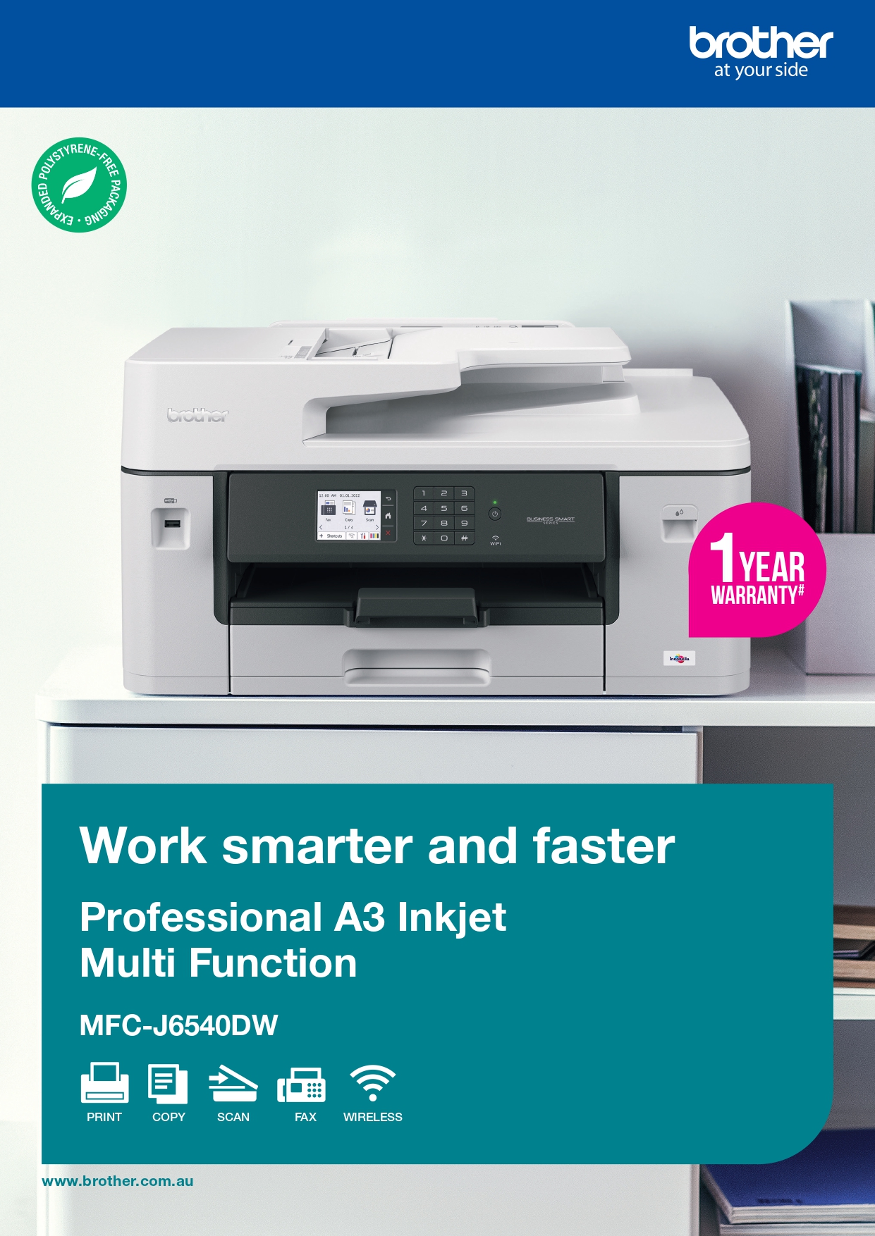 BROTHER MFC-J6540DW INKJET PRINTER: A3 COLOUR ALL-IN-ONE