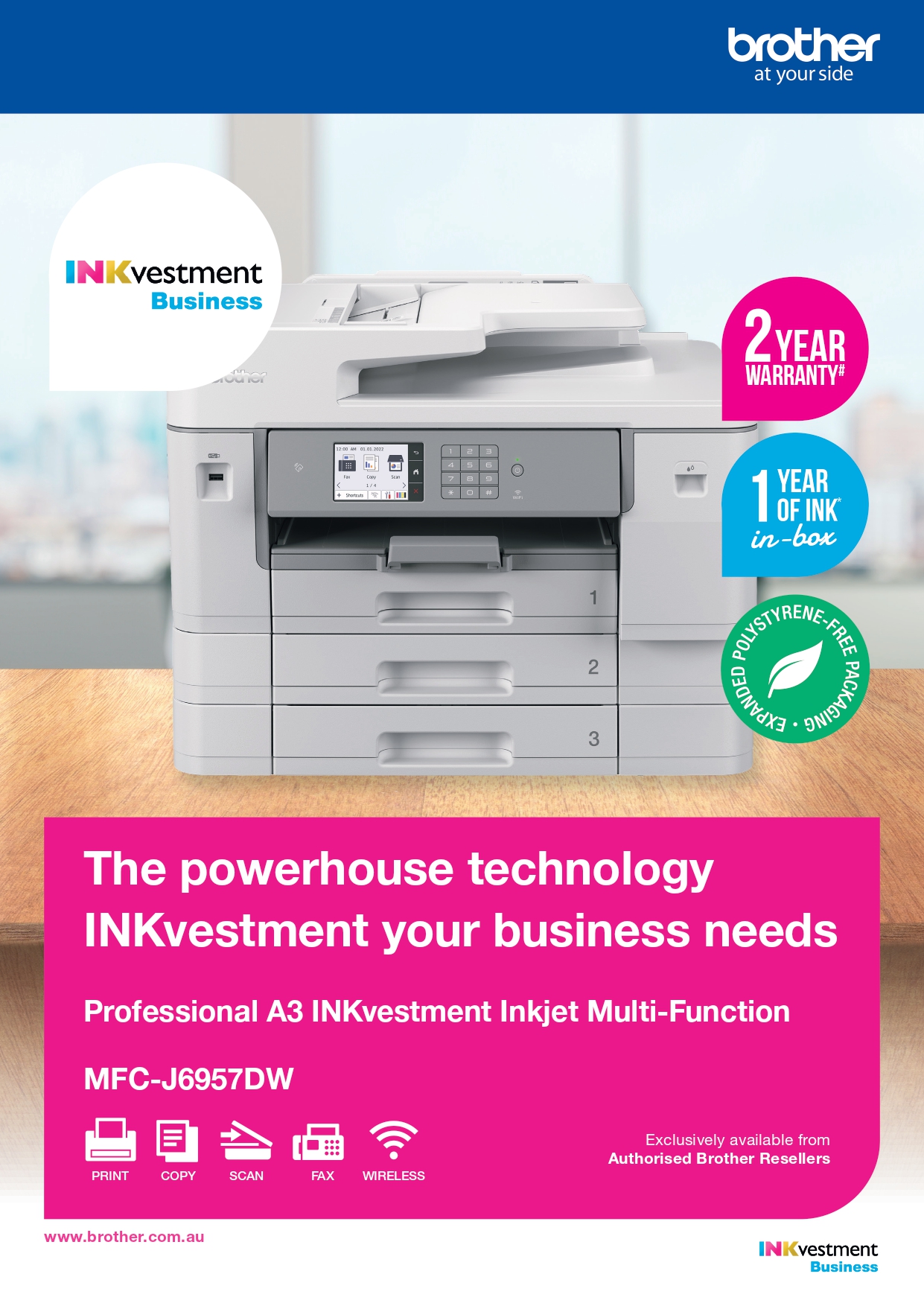 BROTHER MFC-J6957DW BUSINESS INKJET PRINTER | A3 COLOUR