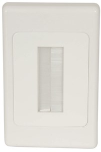GENERIC/UNSPECIFIED MANUFACTURER BRUSH CABLE ENTRY WALL PLATE FOR CLEAN CABLE MANAGEMENT