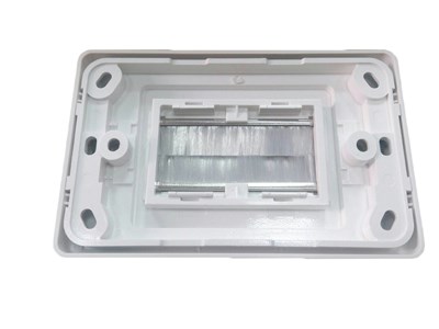 UNSPECIFIED MANUFACTURER BRUSHED REAR CABLE ENTRY WALL PLATE FOR CLEAN INSTALLS