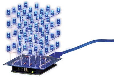 UNSPECIFIED MANUFACTURER LEARN TO SOLDER KIT: BUILD A BLUE LED 4X4X4 CUBE