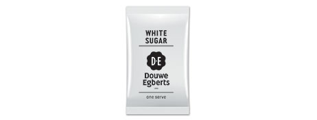 DOUWE EGBERTS WHITE SUGAR SACHETS BOX 2000 - BULK OFFICE SUPPLY