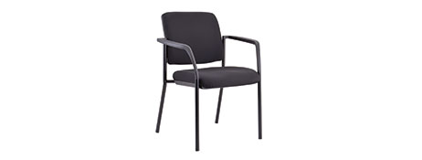 BURO LINDIS GUEST CHAIR W/ ARMS - BLACK COMMERCIAL SEATING