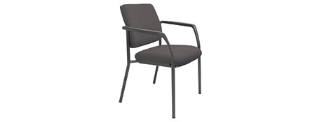 BURO LINDIS GUEST CHAIR WITH ARMS - GREY | OFFICE SEATING
