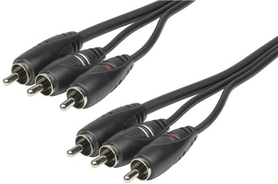 GENERIC/UNSPECIFIED MANUFACTURER 3-PACK RCA AUDIO/VIDEO CABLES - 1.5M LENGTH