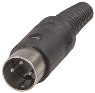 UNSPECIFIED MANUFACTURER RELIABLE 3 PIN DIN LINE PLUG FOR AUDIO & DATA CONNECTIONS