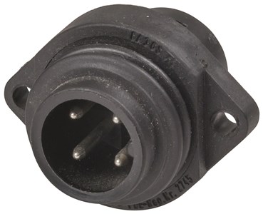 HIRSCHMANN (OR EQUIVALENT QUALITY) 3 POLE & PRE-EARTH CA SERIES PANEL PLUG CONNECTOR